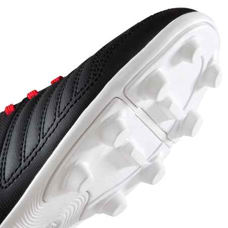 Agility 100 FG Kids' Dry Pitch Football Boots - Black/White