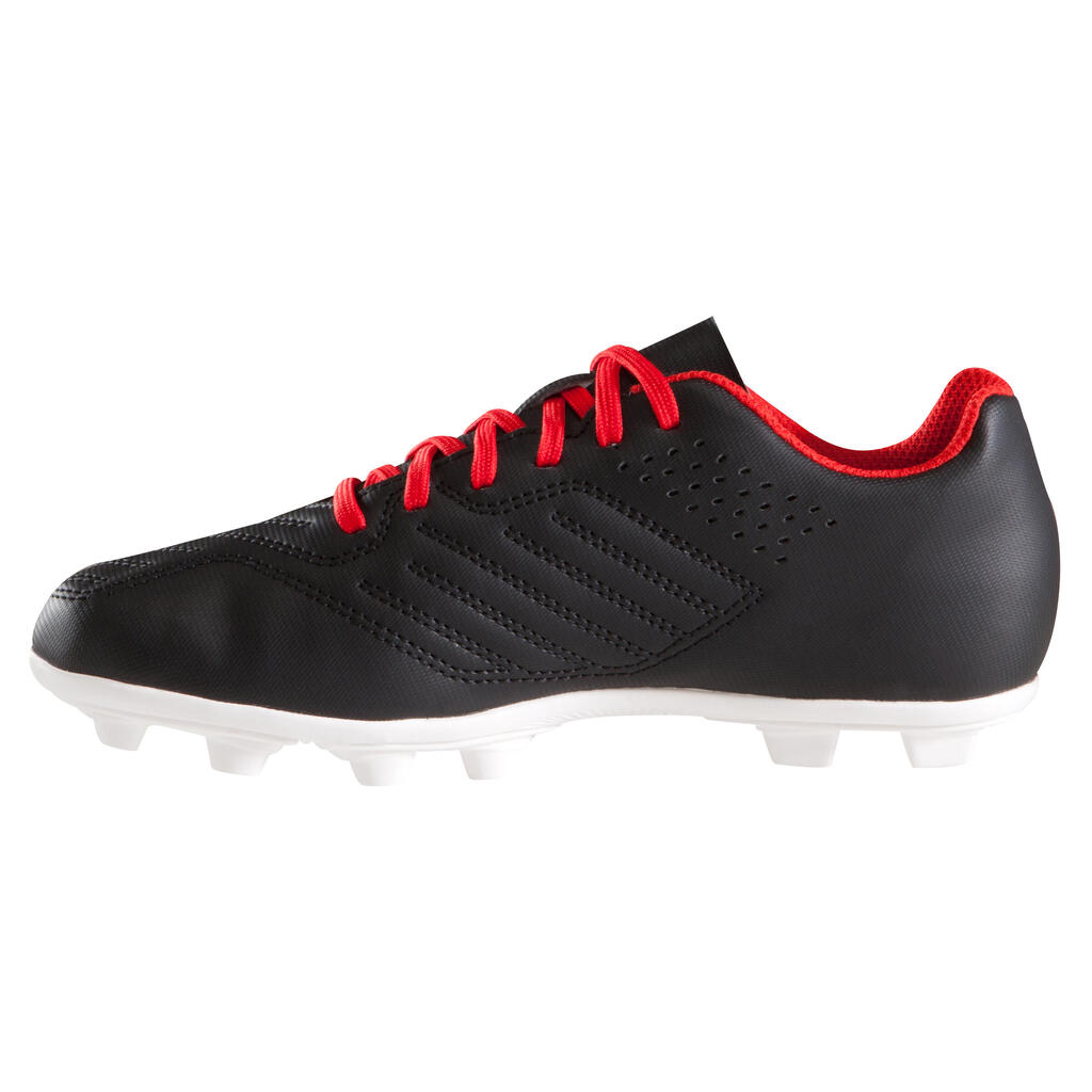 Fußballschuhe Nocken Agility 100 FG Kinder schwarz/rot