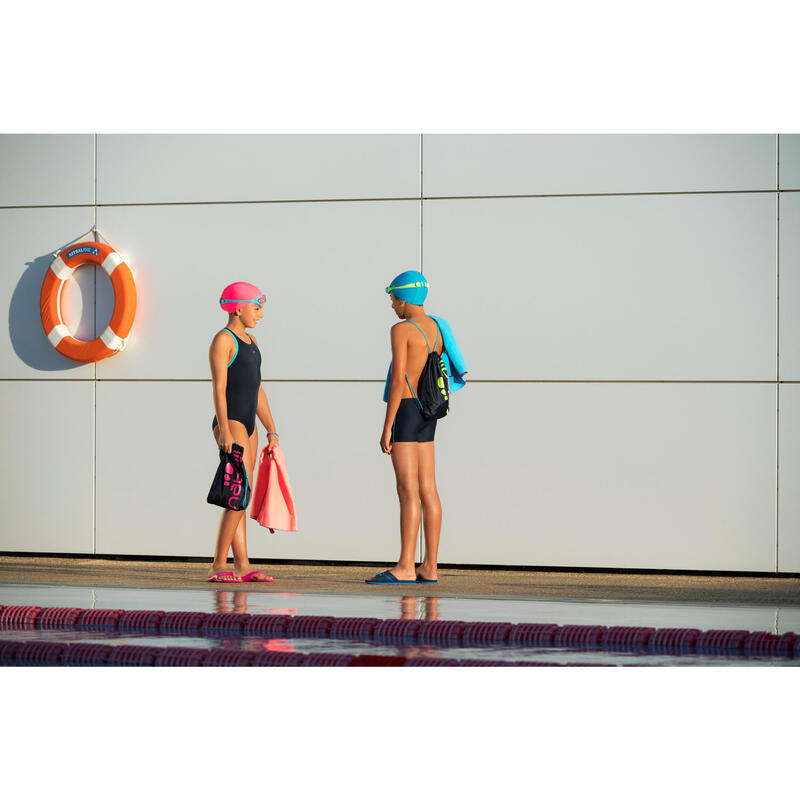 Zwemset voor meisjes 100 Start: badpak, zwembril, badmuts, handdoek, zwemtas