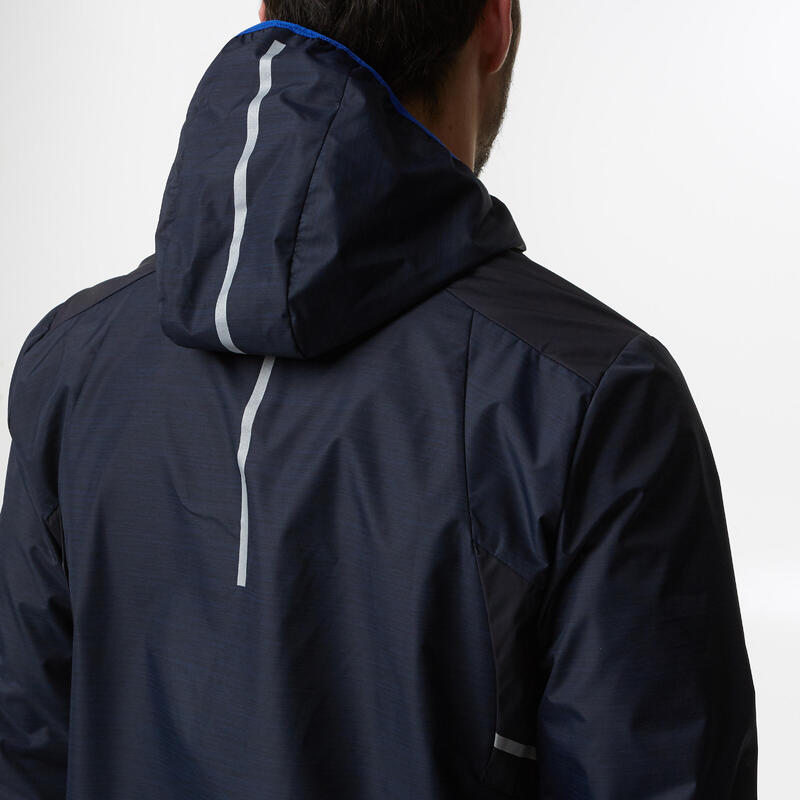 Kalenji Run Rain Men's Running Wind and Rain Jacket pebble grey