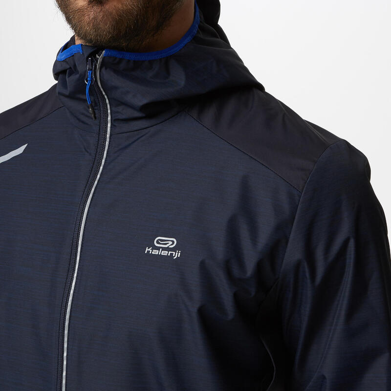 Kalenji Run Rain Men's Running Wind and Rain Jacket pebble grey