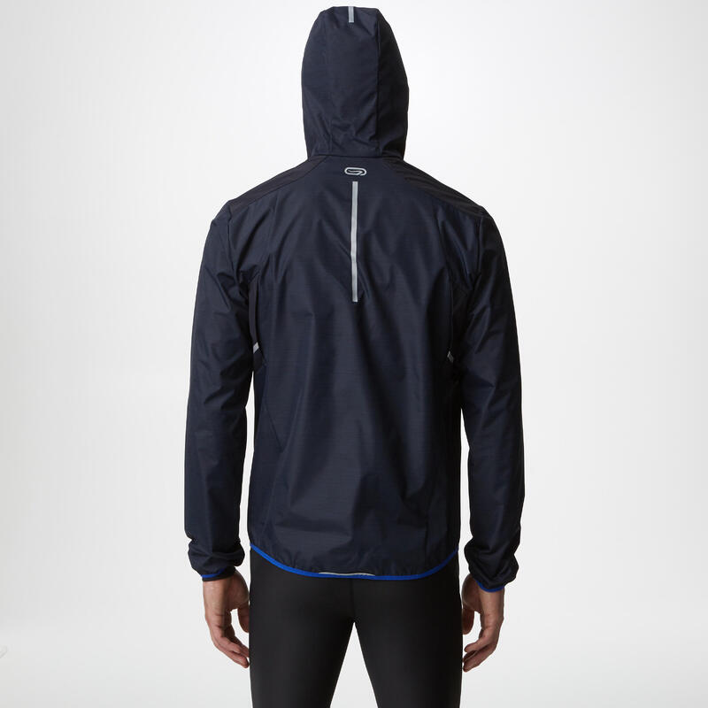 Kalenji Run Rain Men's Running Wind and Rain Jacket pebble grey