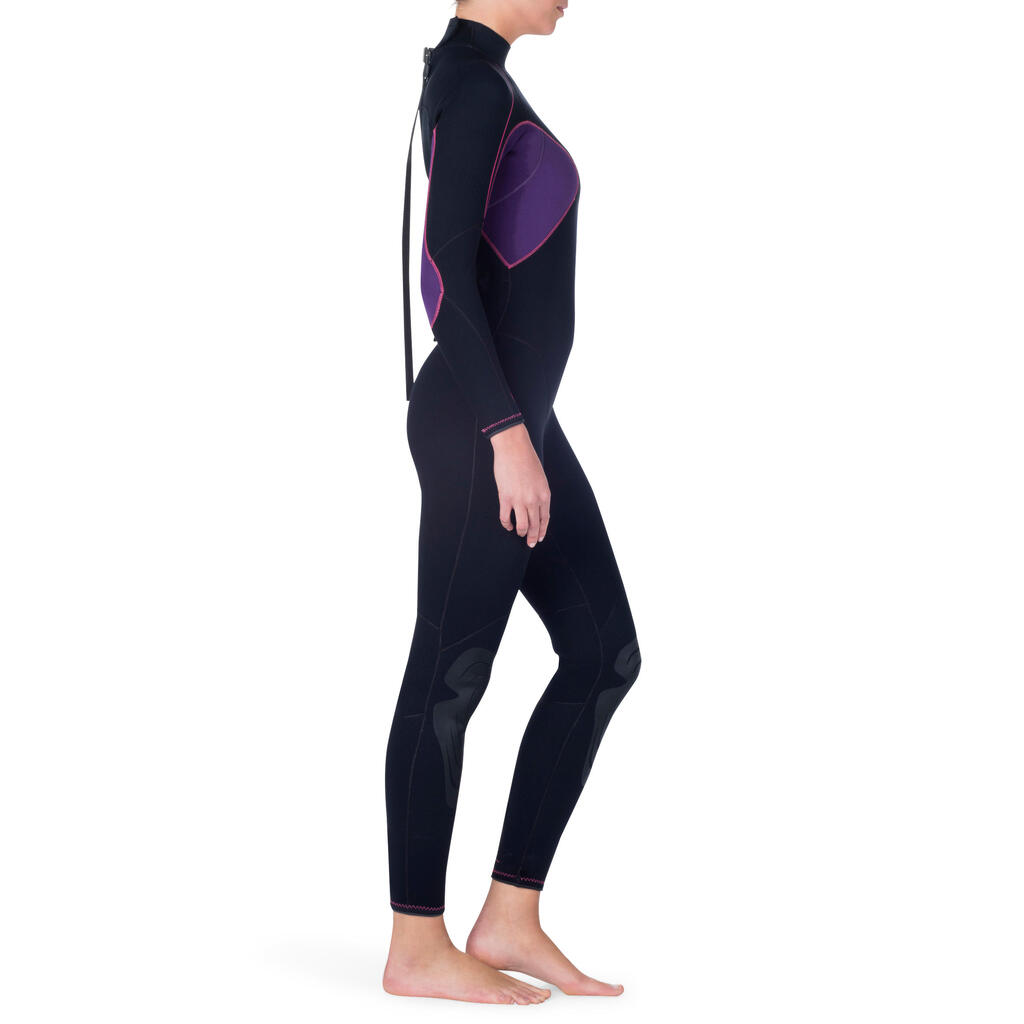 SCD 100 Women's 3 mm Full Diving Wetsuit with Back Zip.