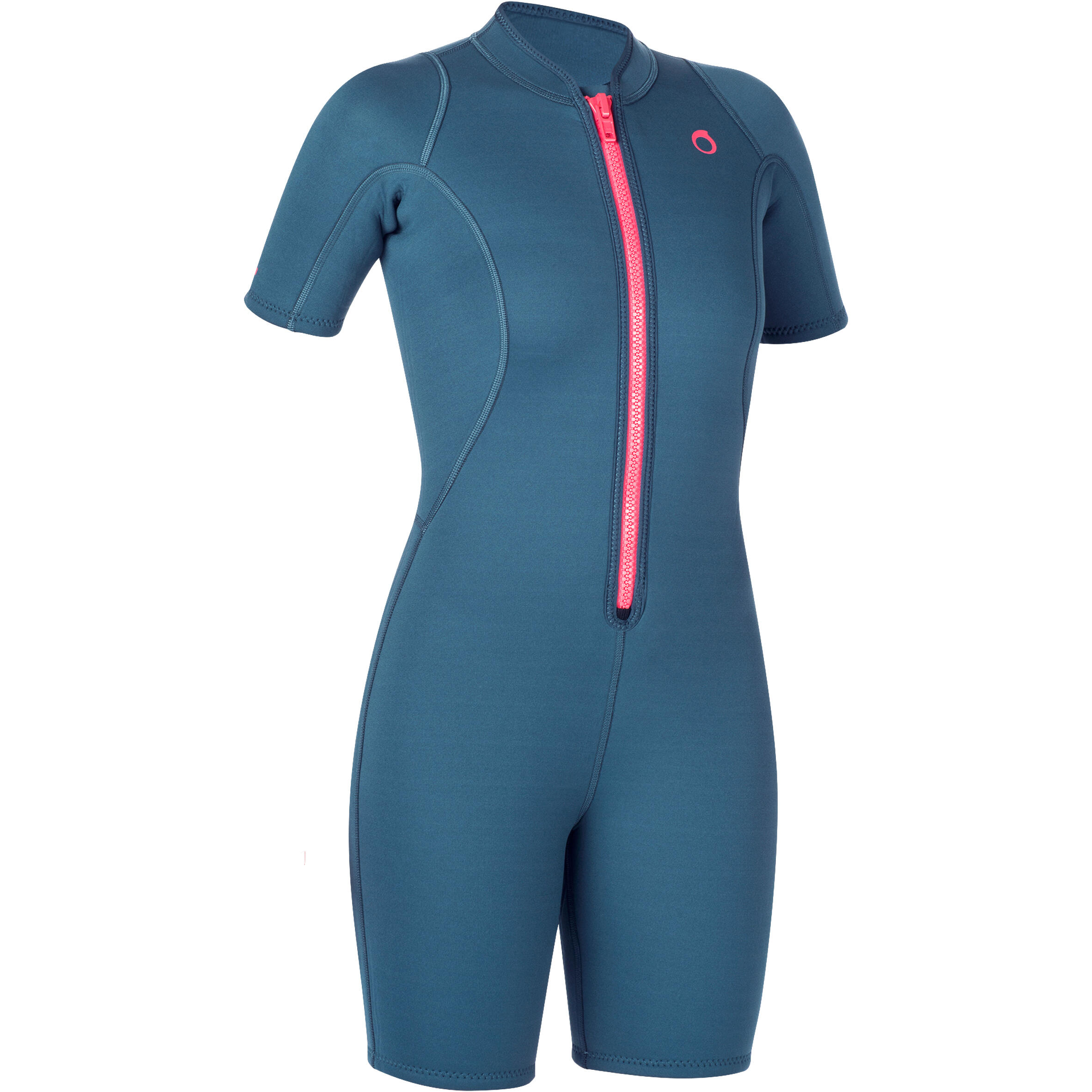 Shorty de snorkeling 2mm 100 femme gris rose