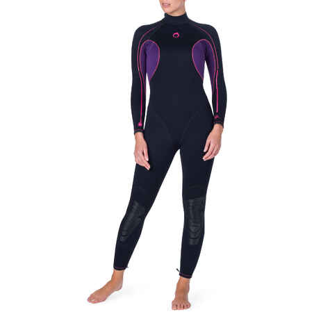 SCD 100 Women's 3 mm Full Diving Wetsuit with Back Zip.