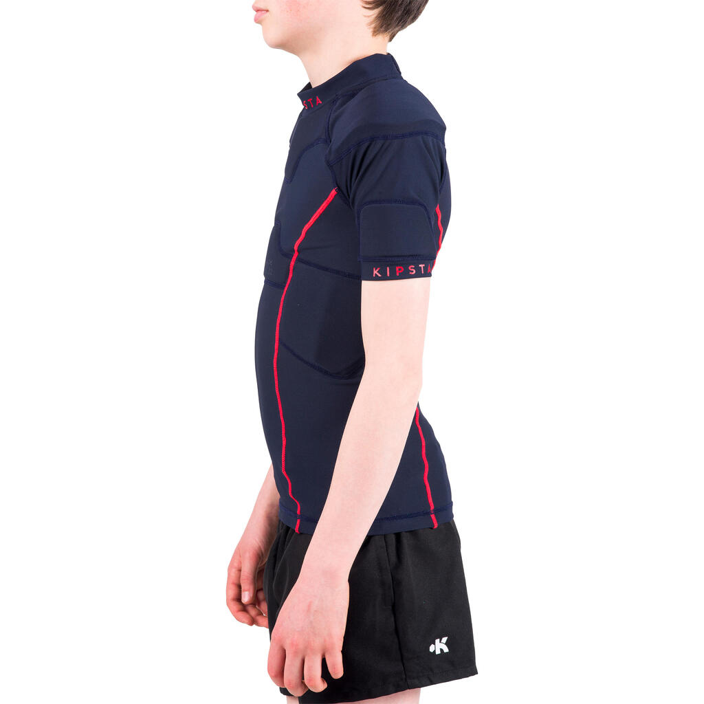 Epaulière de rugby 100 junior  bleu