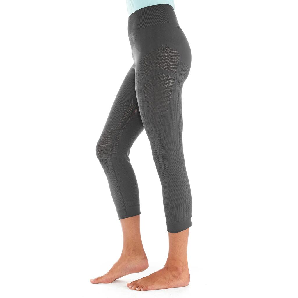 Women's cross-country skiing base layer pants grey