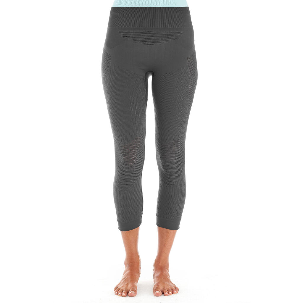 Women's cross-country skiing base layer pants grey