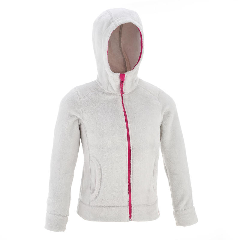 Polaire de randonnée neige junior SH100 chaude grise Polaire de randonnée neige junior SH100 chaude grise