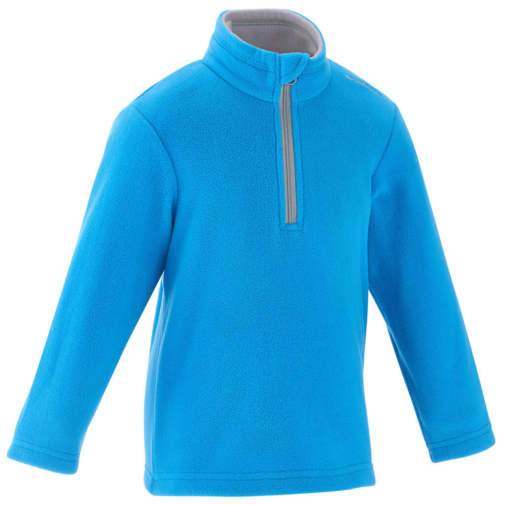 Fleecepullover Wandern MH120 Kleinkinder Mädchen 86-116cm türkis