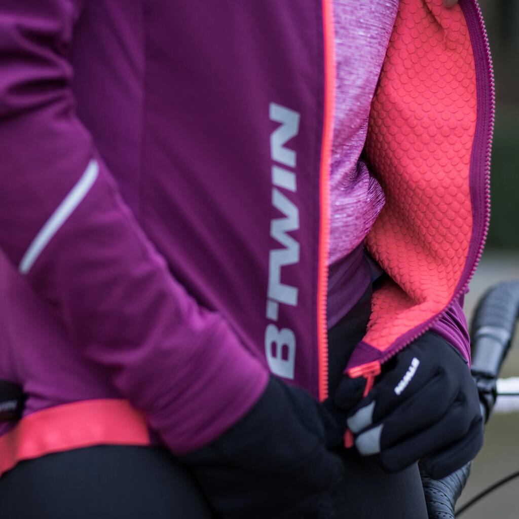 500 Women's Cycling Jacket - Purple/Pink