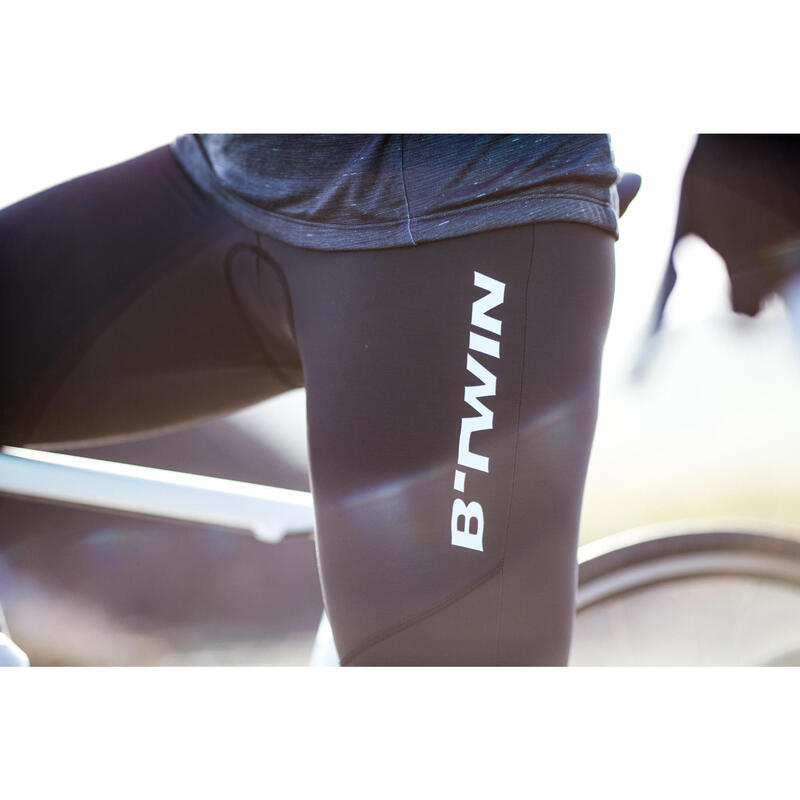 CULOTTE LARGO CICLISMO SIN TIRANTES MUJER TRIBAN RC500 NEGRO