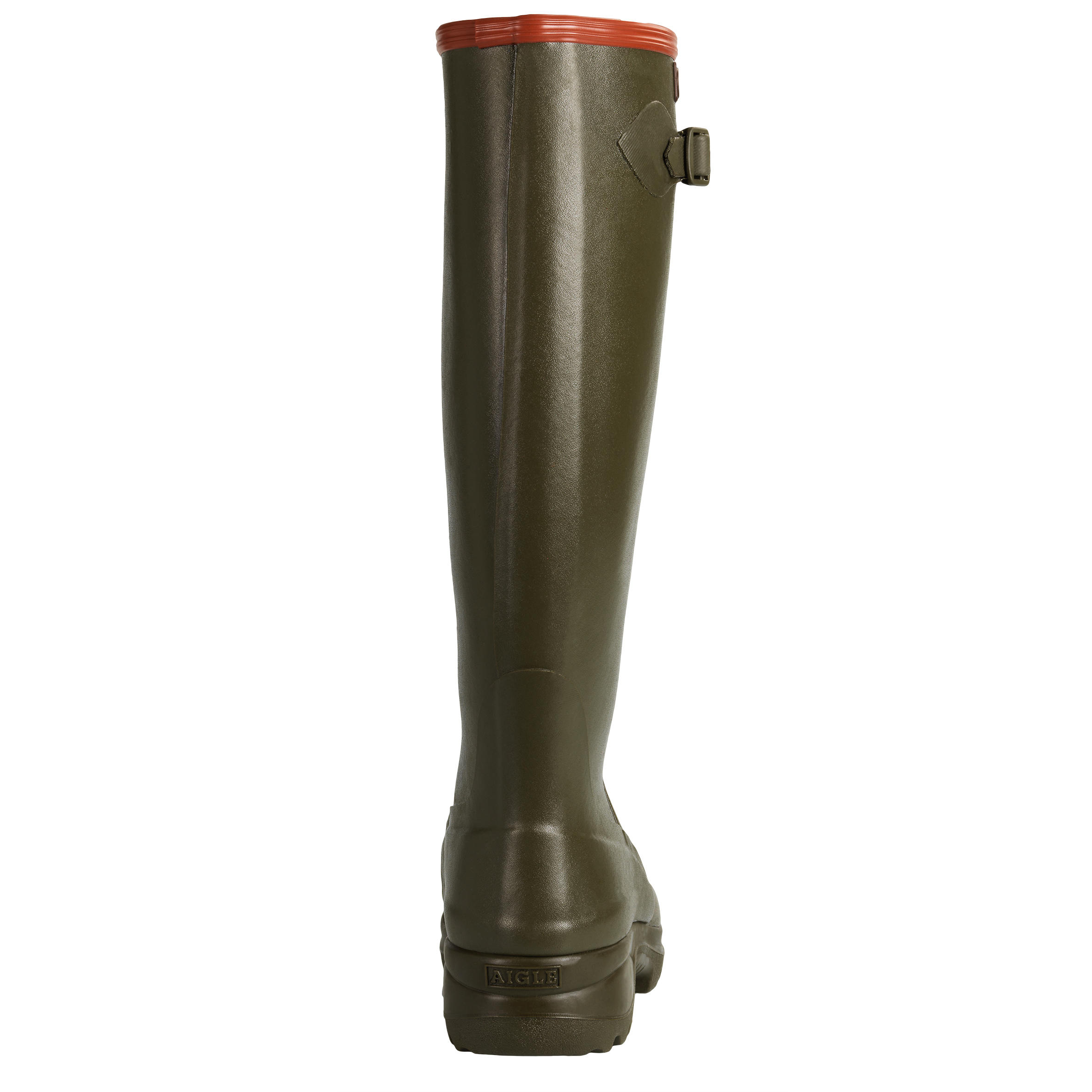 Bottes chasse légères et souples en caoutchouc homme aigle arnay vertes 4/10