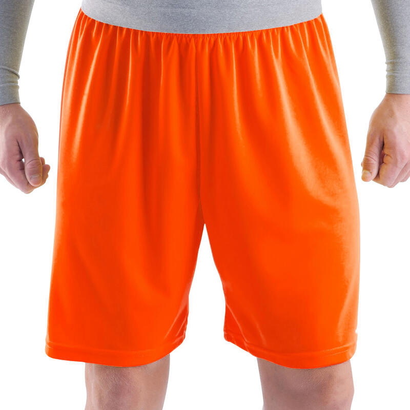 Pantalón corto de fútbol Adulto Kipsta F100 naranja