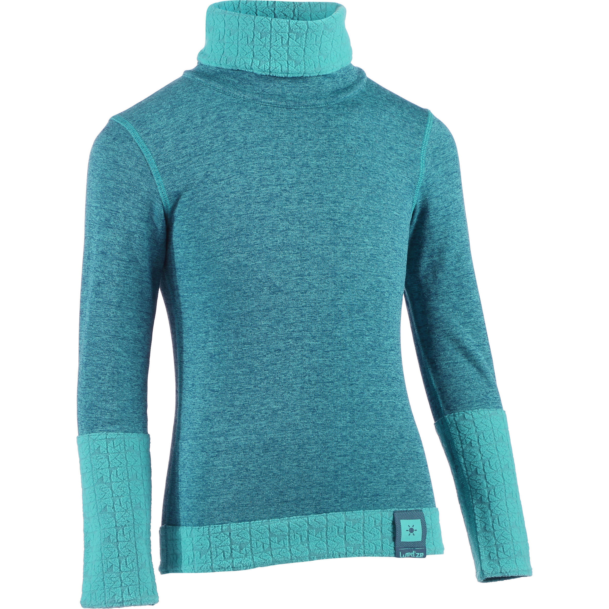 Maglia termica sci junior SIMPLE WARM azzurra 2/15