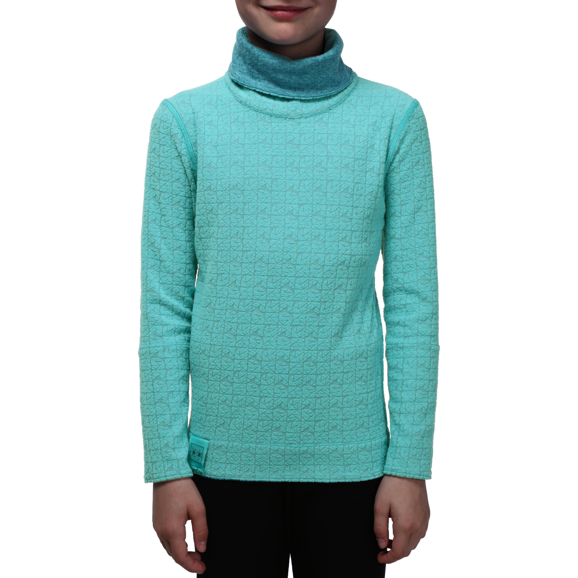 Maglia termica sci junior SIMPLE WARM azzurra 3/15