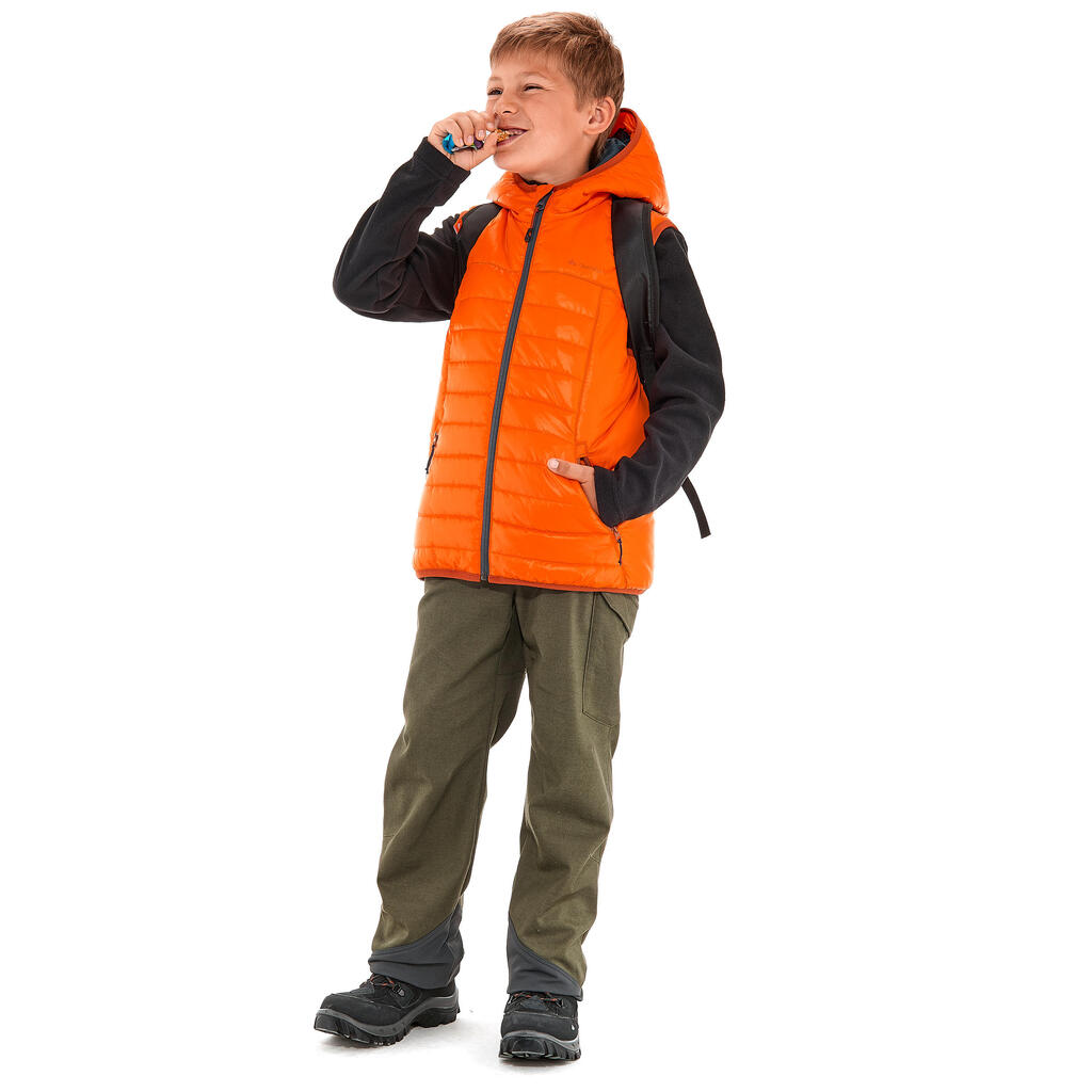 Hike 500 Boys' Padded Hiking Gilet - Orange