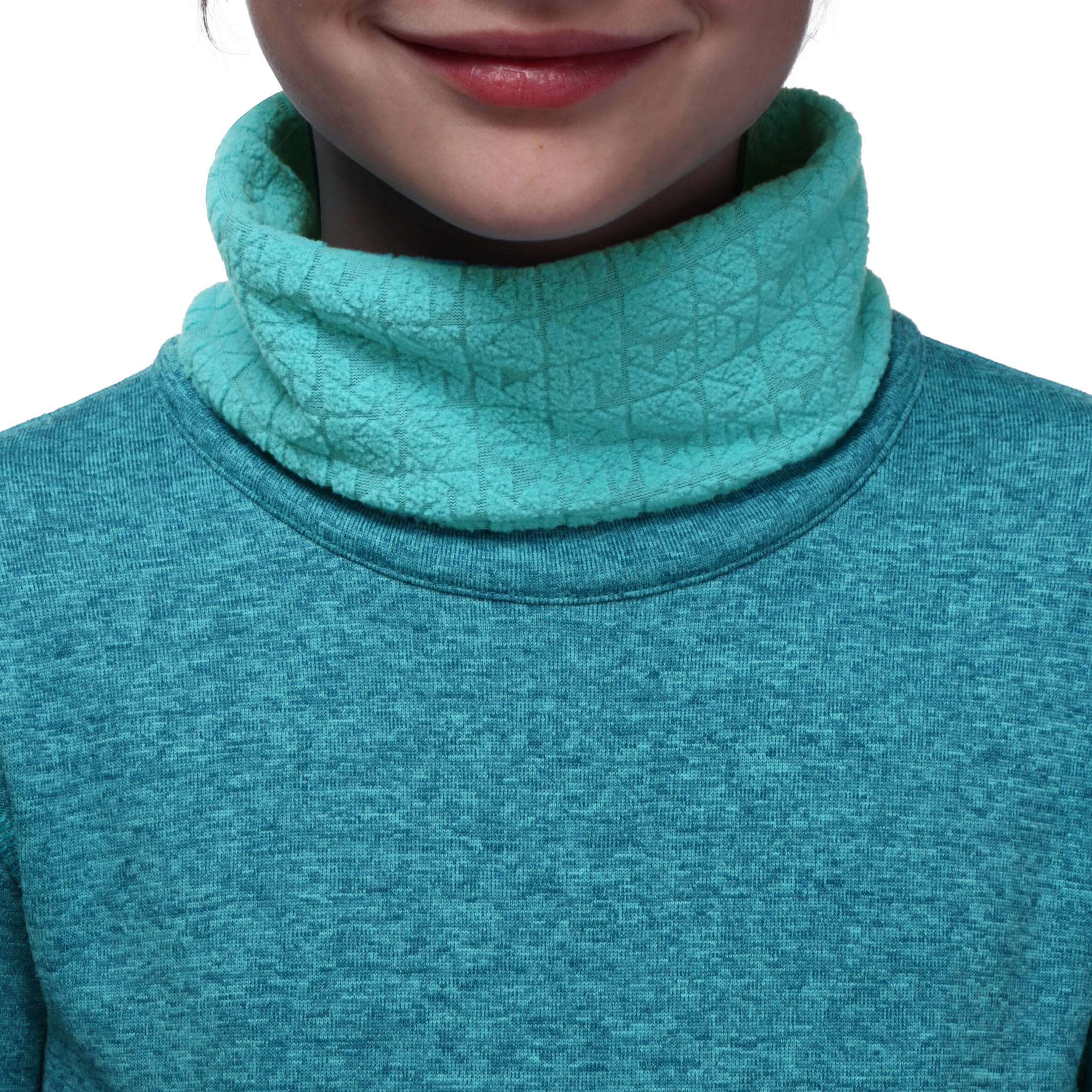 Maglia termica sci junior SIMPLE WARM azzurra 12/15