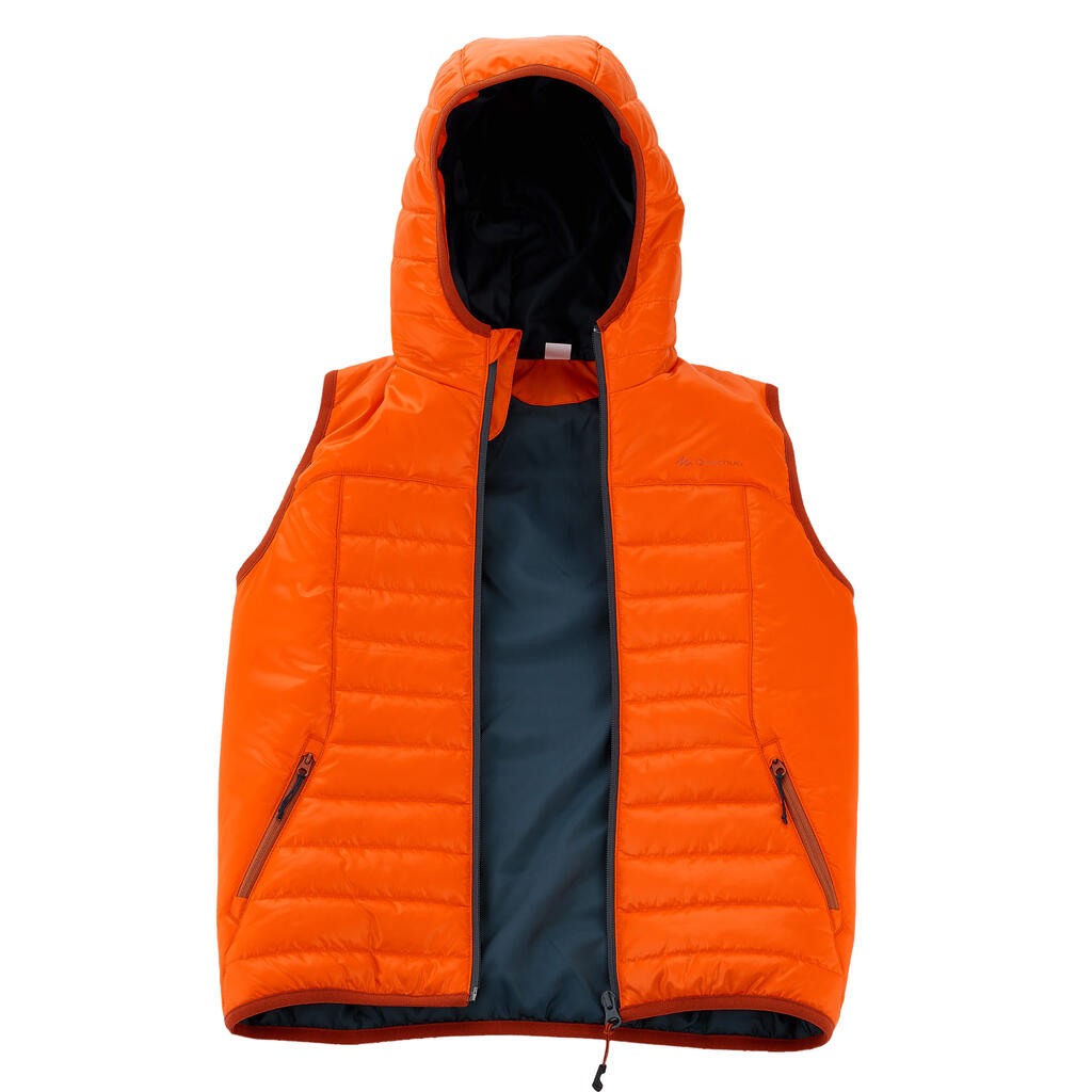 Hike 500 Boys' Padded Hiking Gilet - Orange