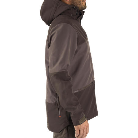 Куртка 500 для полювання, зі софтшелу - Коричнева
