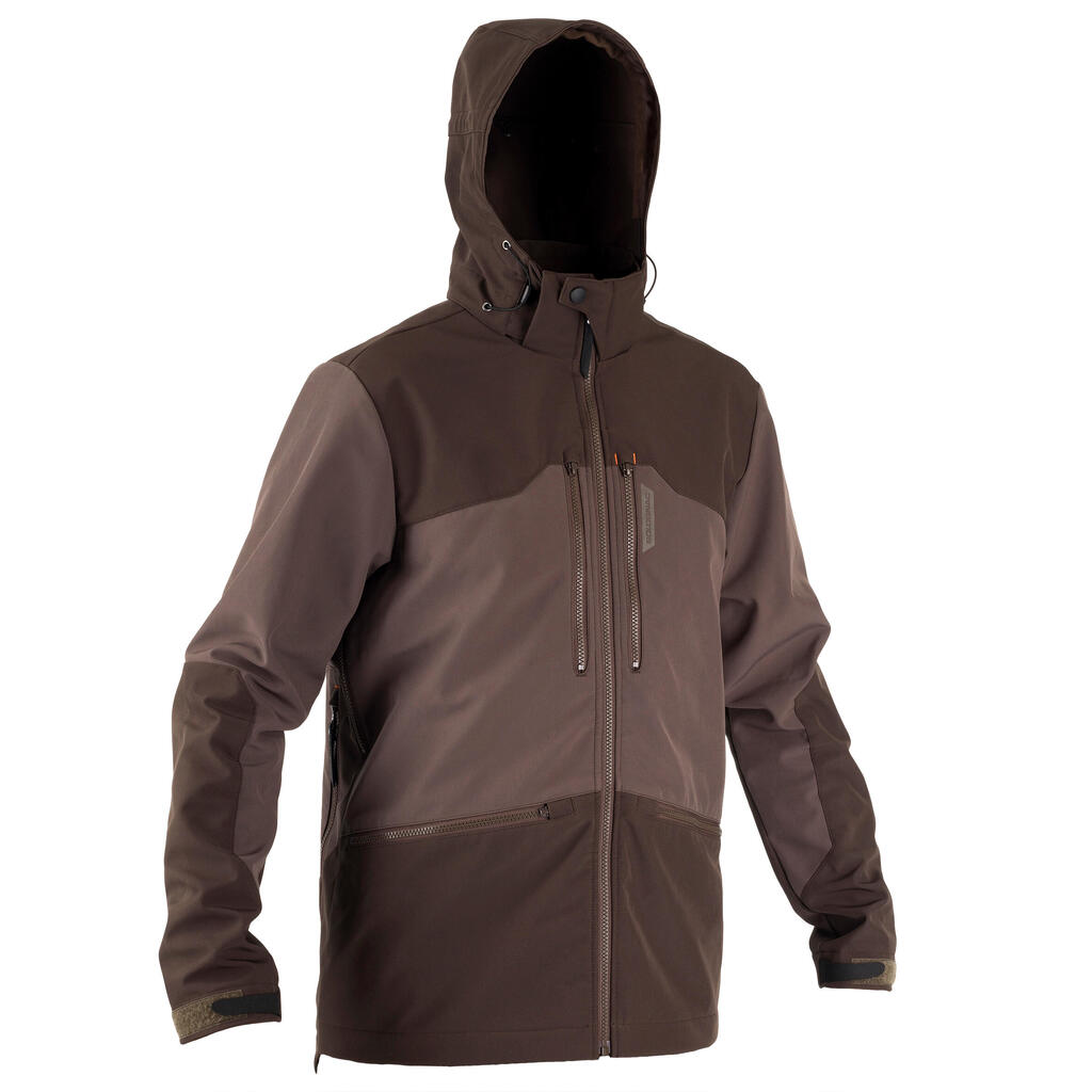 Braon jakna za lov SOFTSHELL 500