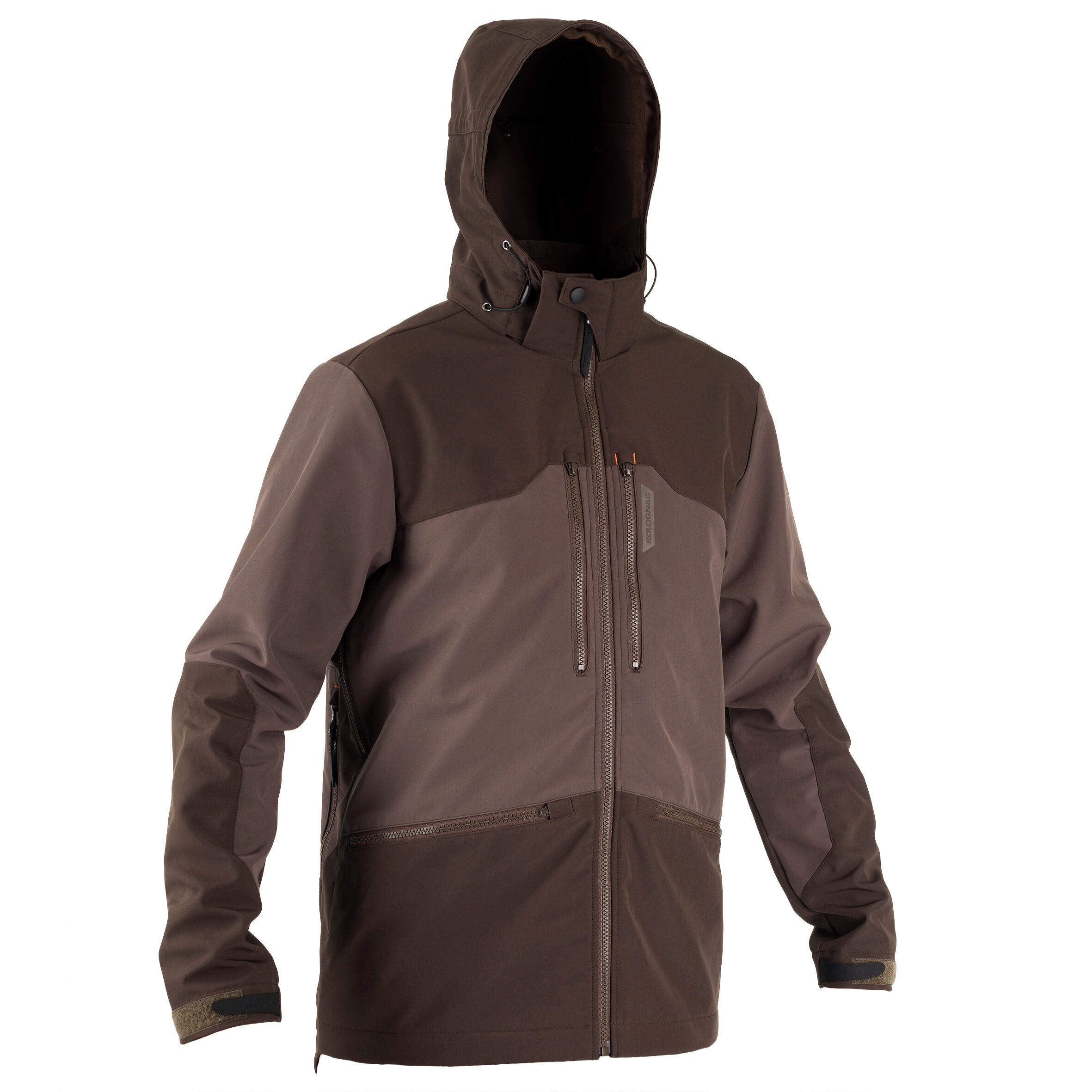 JAGDSOFTSHELLJACKE 500 BRAUN Solognac DECATHLON
