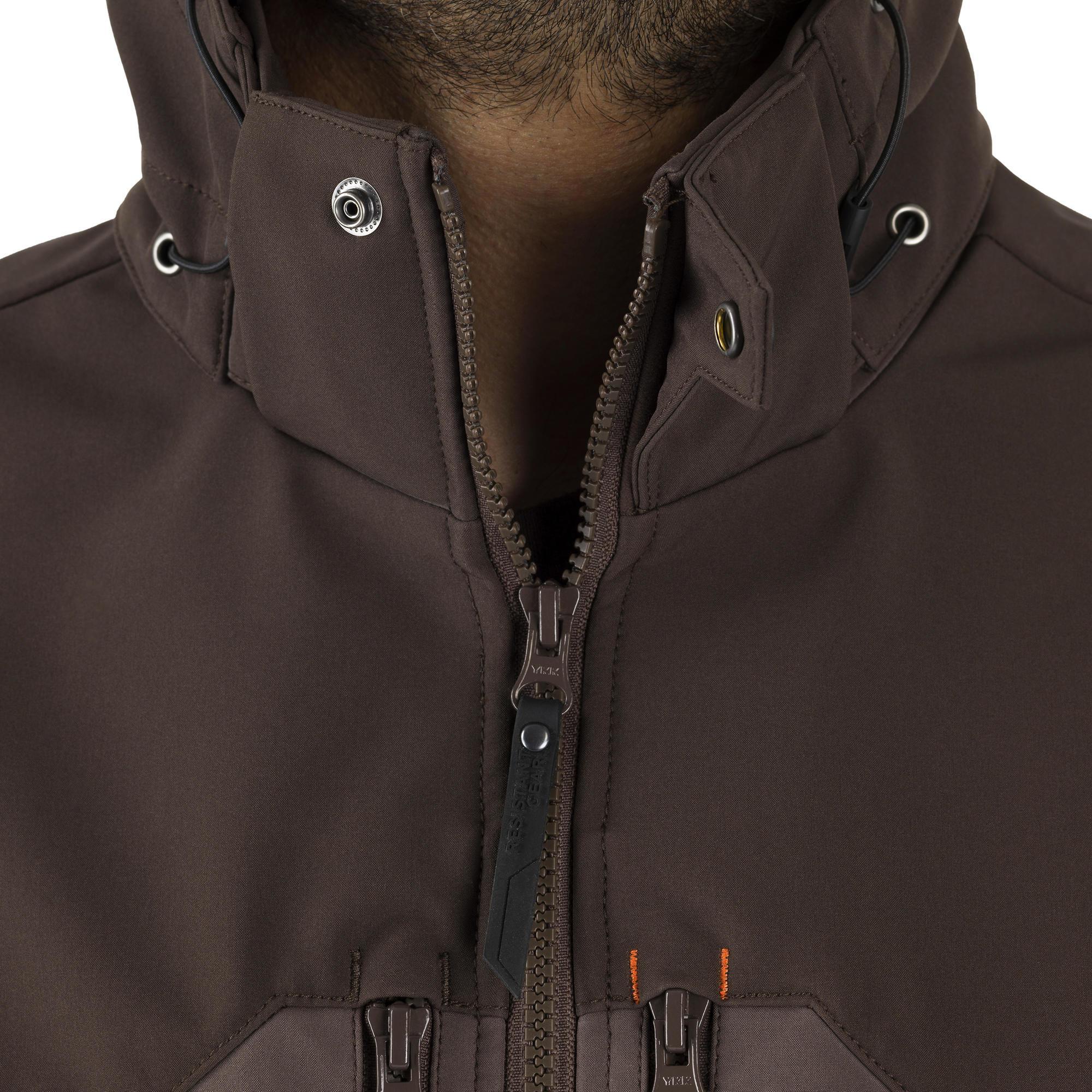 Chaqueta Caza Solognac Renfort 500 Hombre Reforzada Impermebale Marron