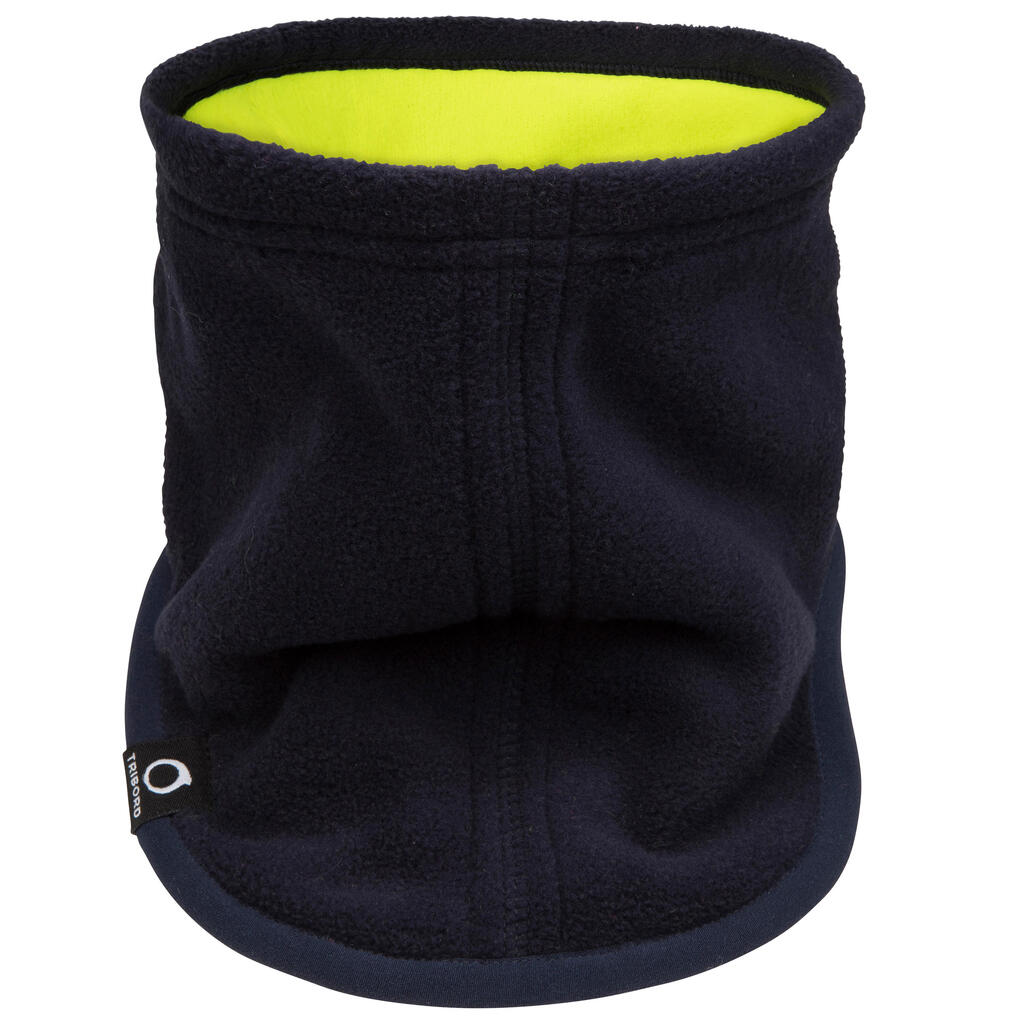 Rundschal Segeln Fleece wendbar marineblau/gelb