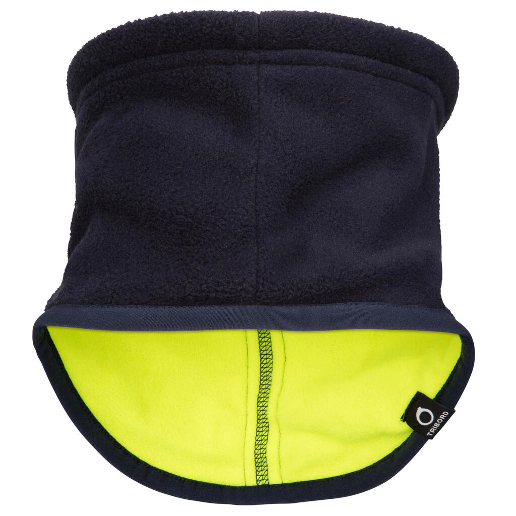 Rundschal Segeln Fleece wendbar marineblau/gelb