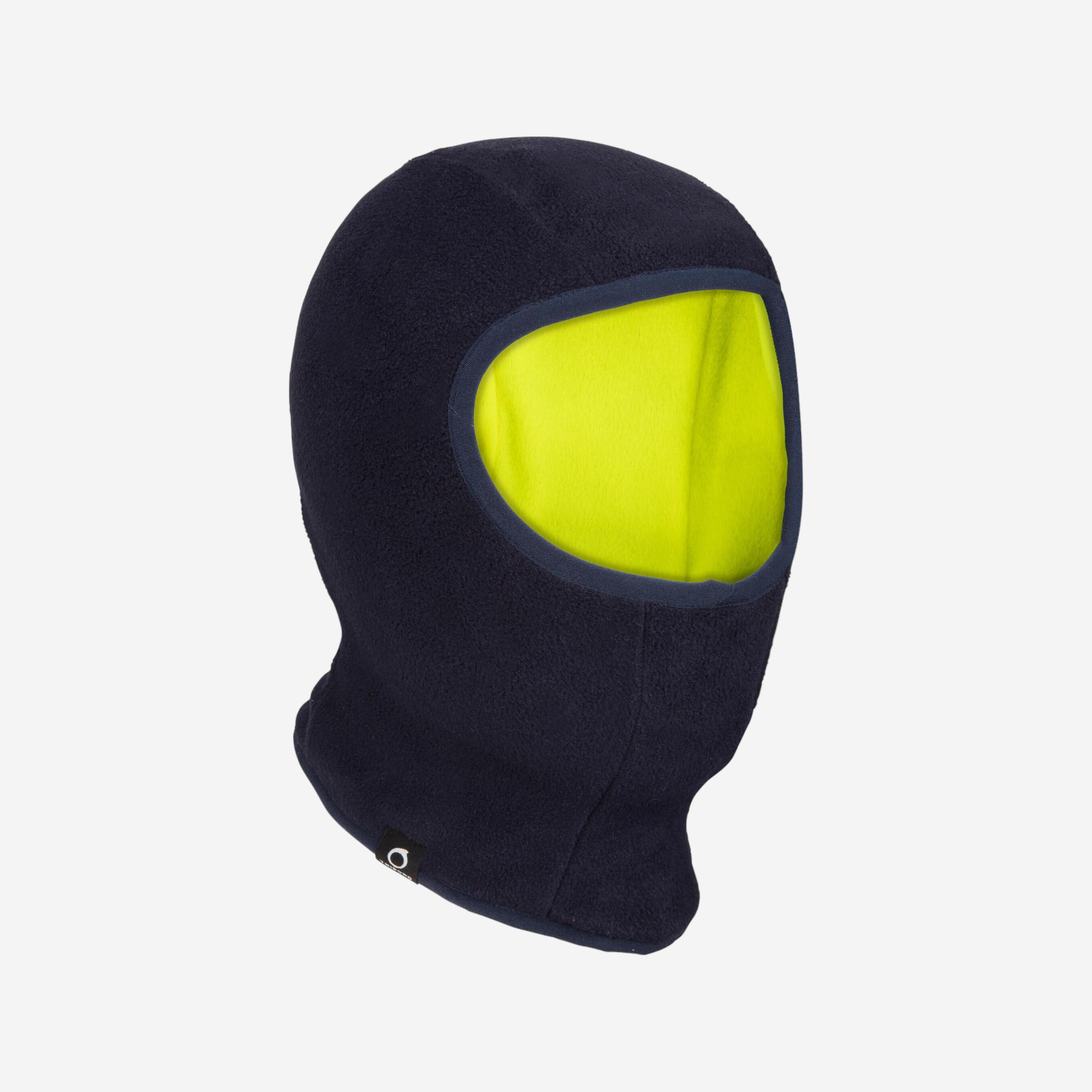 Adult dark blue / yellow fleece boat hood