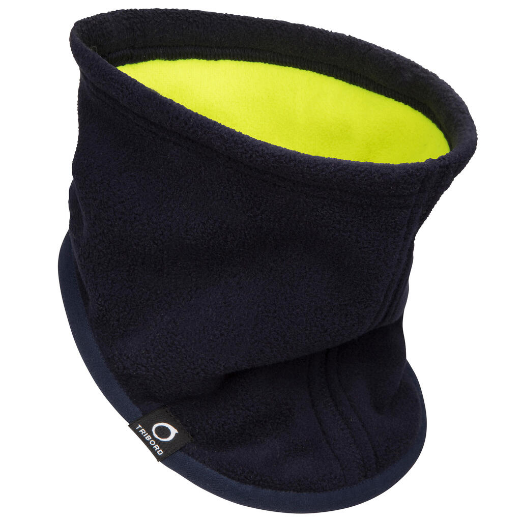 Rundschal Segeln Fleece wendbar marineblau/gelb