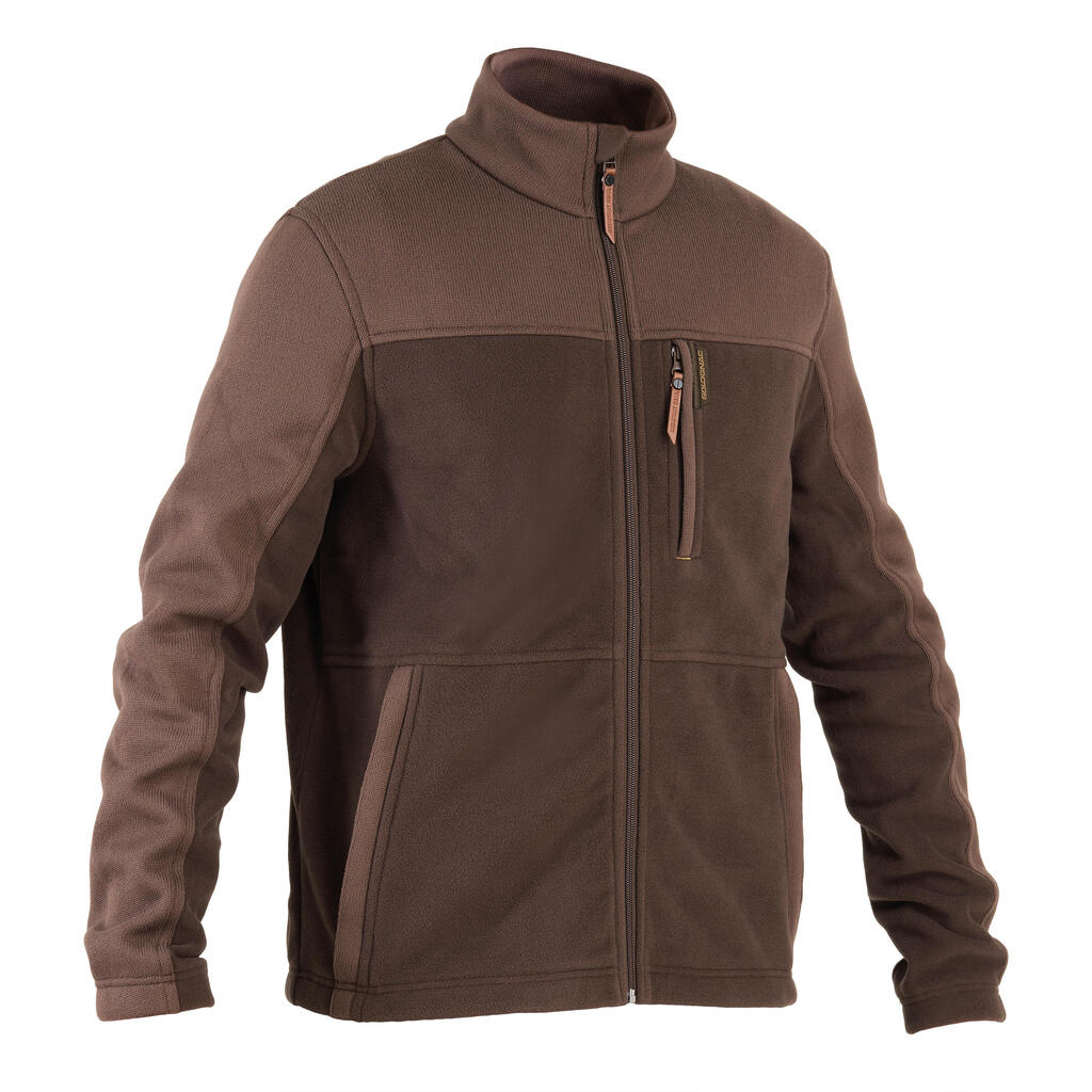 Fleecejacke 500 grün camouflage