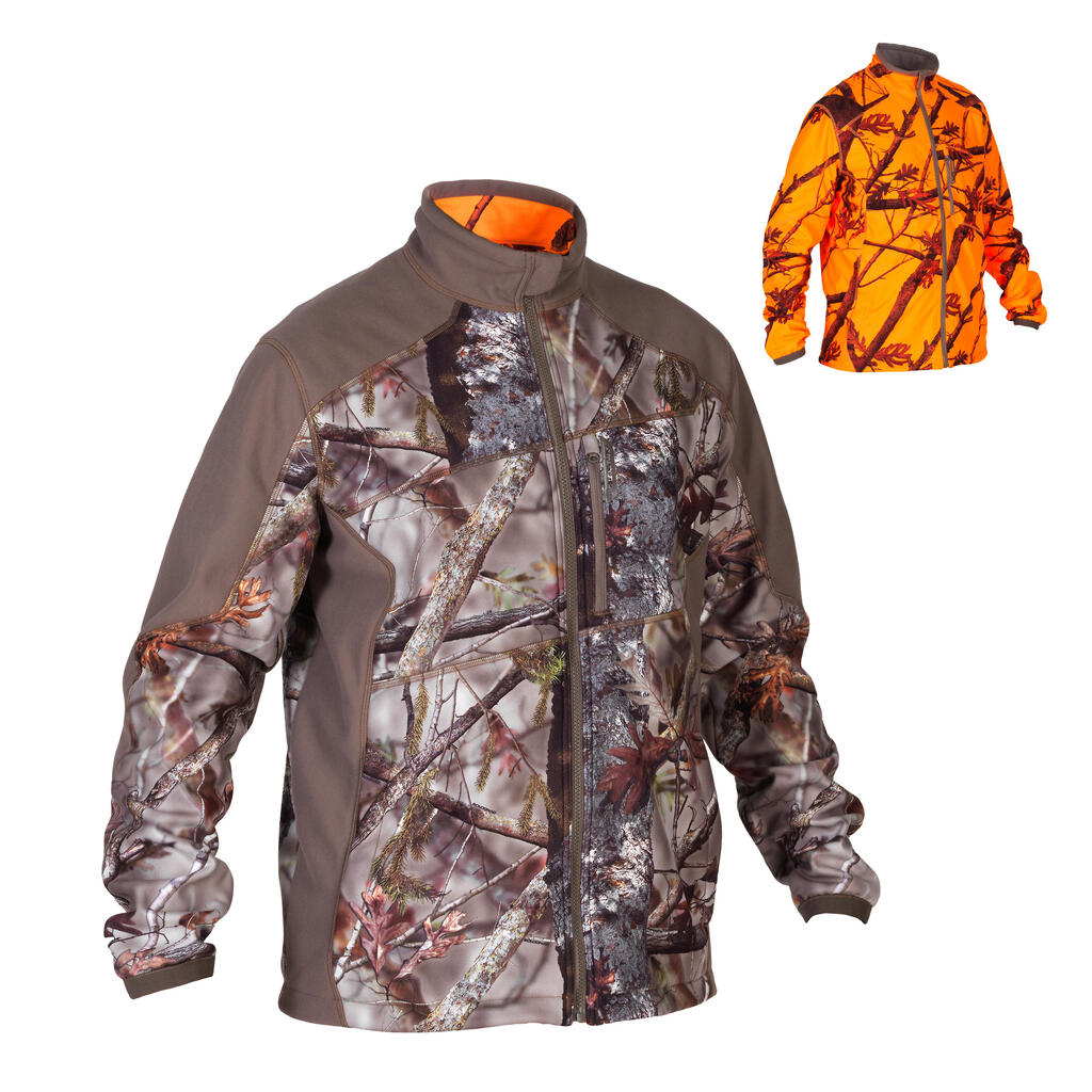 900 reversible hunting jacket - camouflage fluo