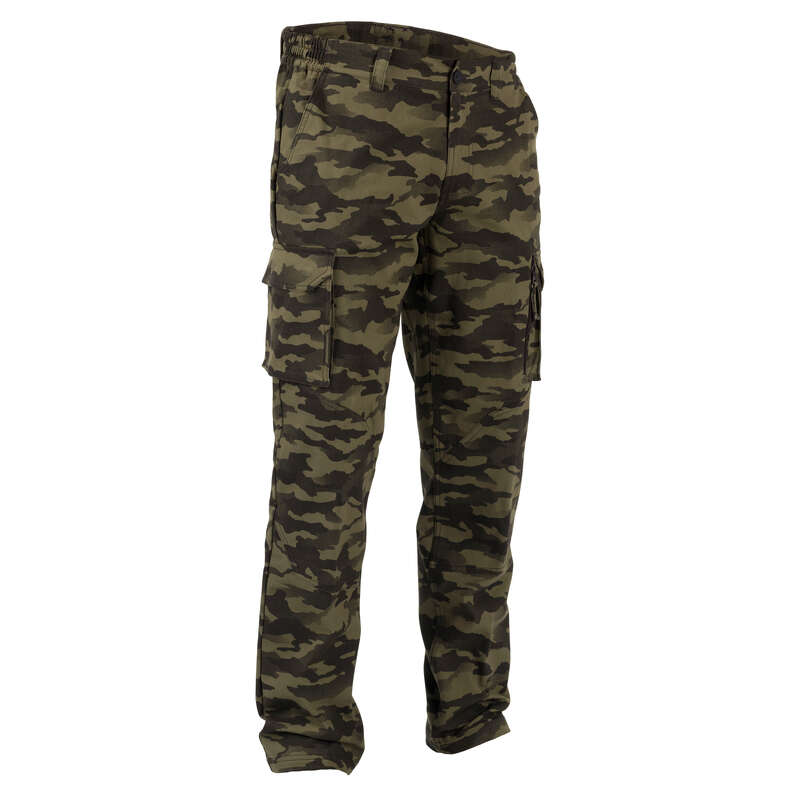 SOLOGNAC 520 Camouflage Hunting Trousers - Khaki | Decathlon