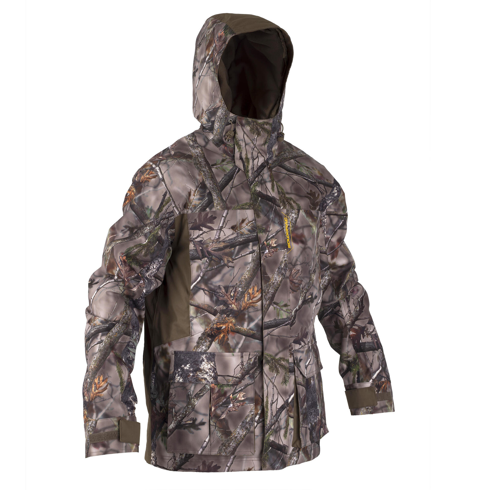 VESTE CHASSE IMPERMEABLE CHAUDE 500 ACTIKAM CAMOUFLAGE ...