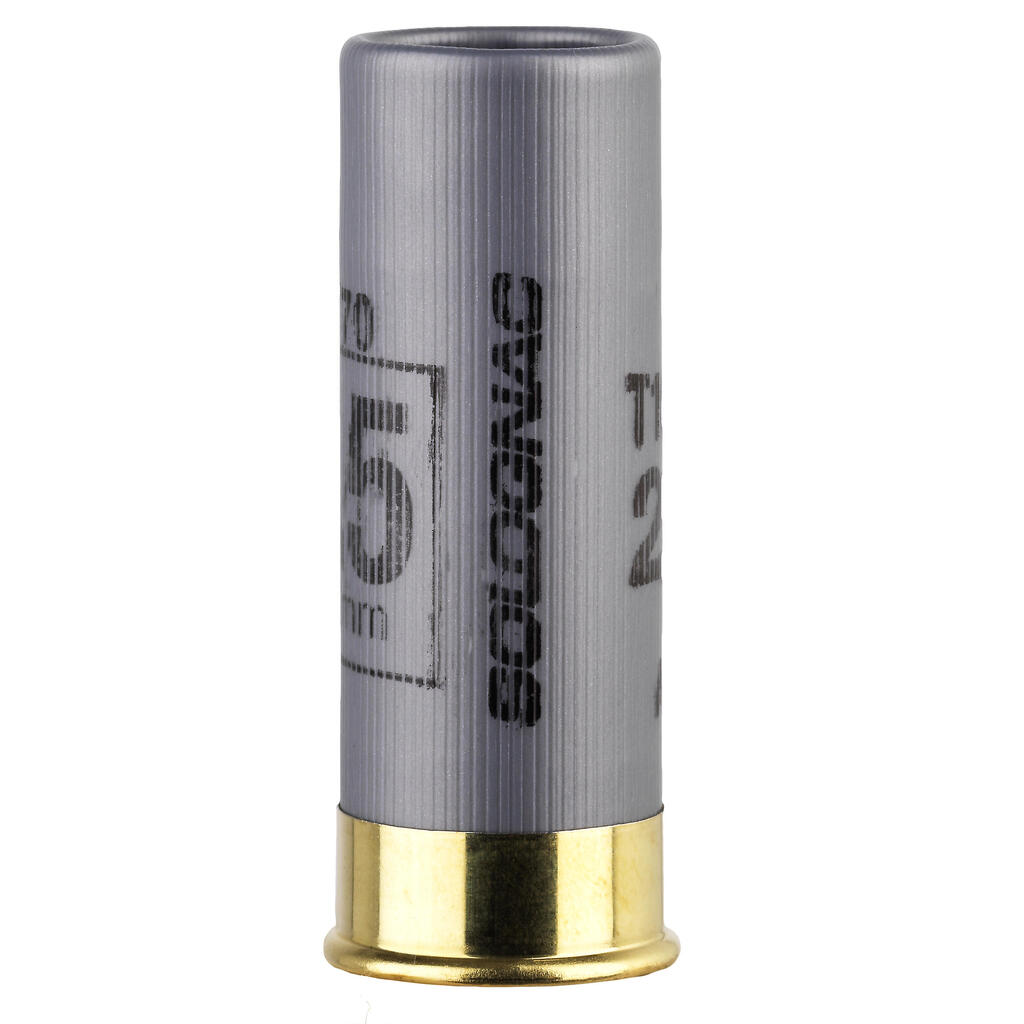 Clay Pigeon Shooting Cartridge T100 24g 12 Gauge 70mm 7.5 Shot x25