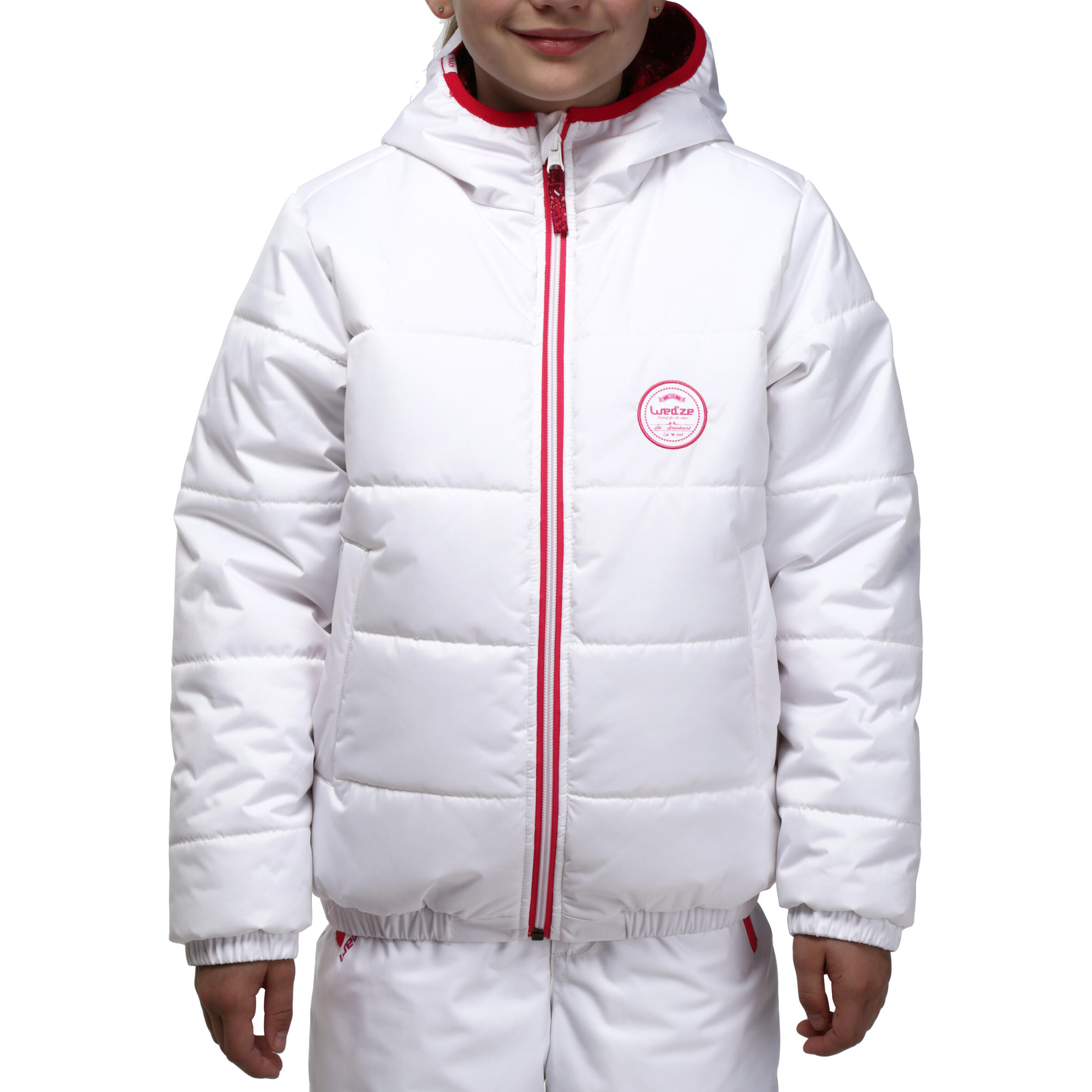 WarmReverse Girls' Reversible Ski Jacket - White/Print 4/20