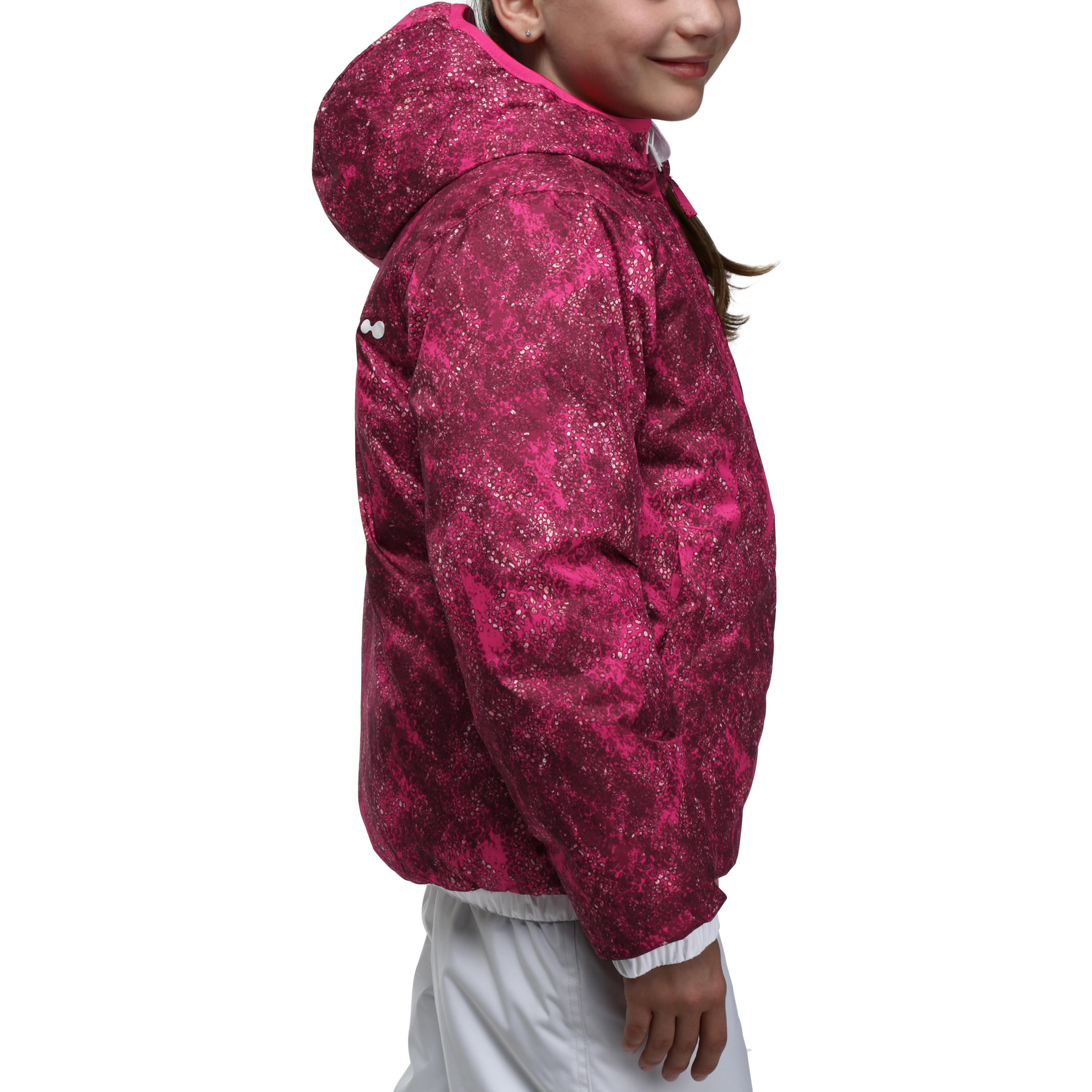 WarmReverse Girls' Reversible Ski Jacket - White/Print 5/20