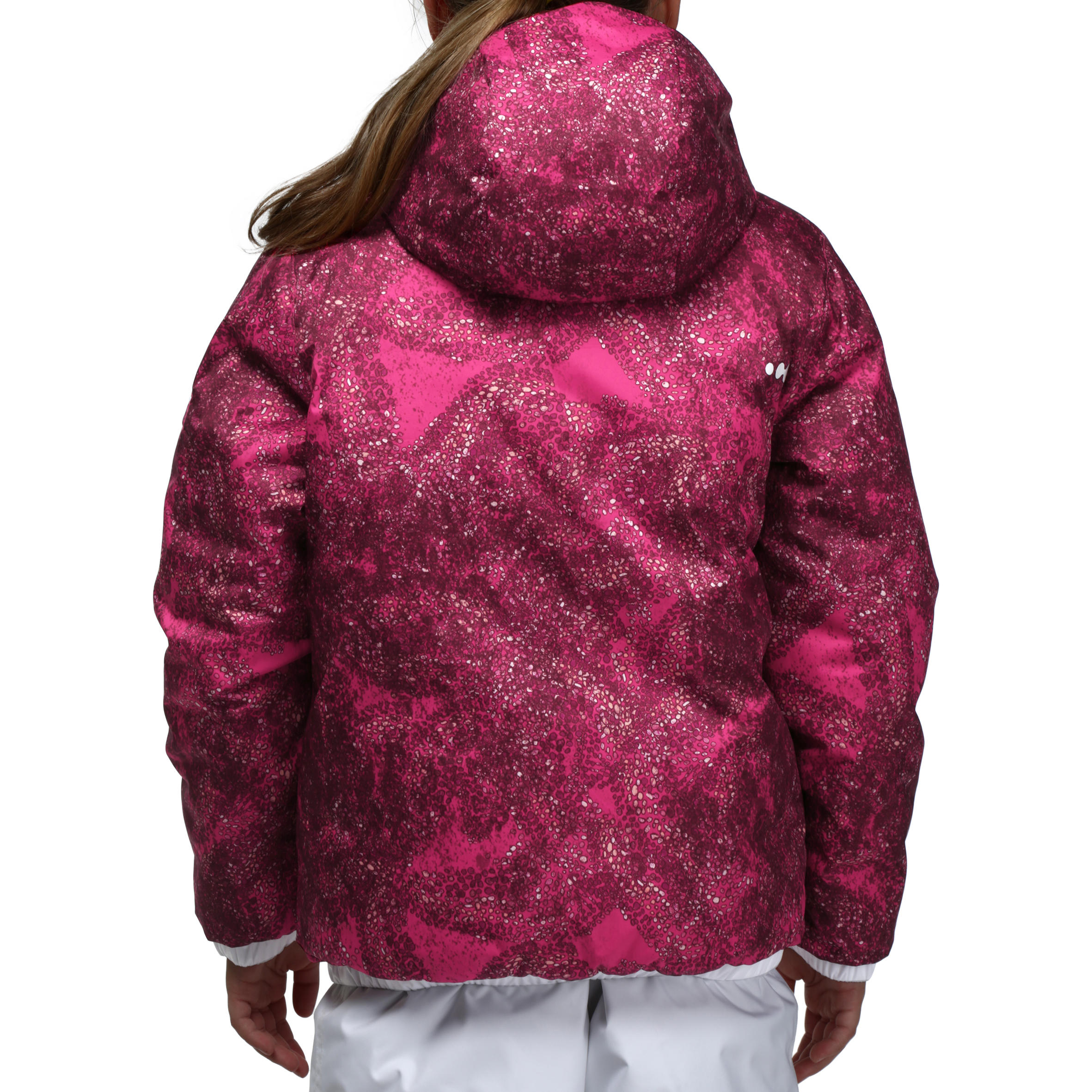 WarmReverse Girls' Reversible Ski Jacket - White/Print 7/20