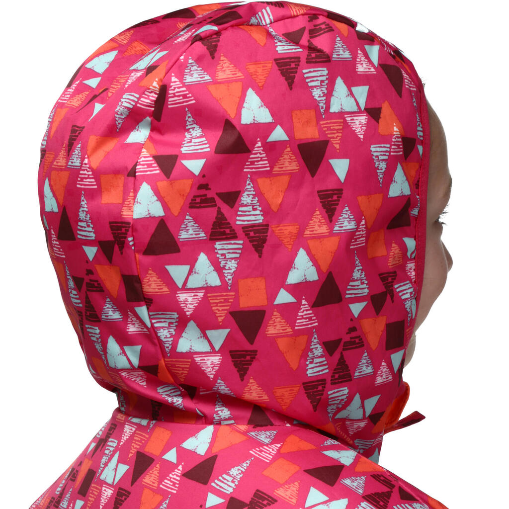 Wende-Skijacke Warm Kinder orange/gemustert orange/bedruckt
