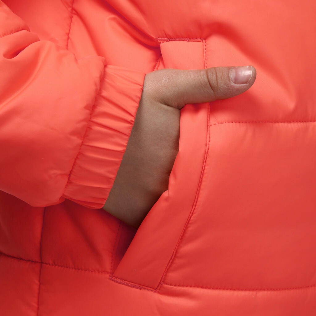 Wende-Skijacke Warm Kinder orange/gemustert orange/bedruckt