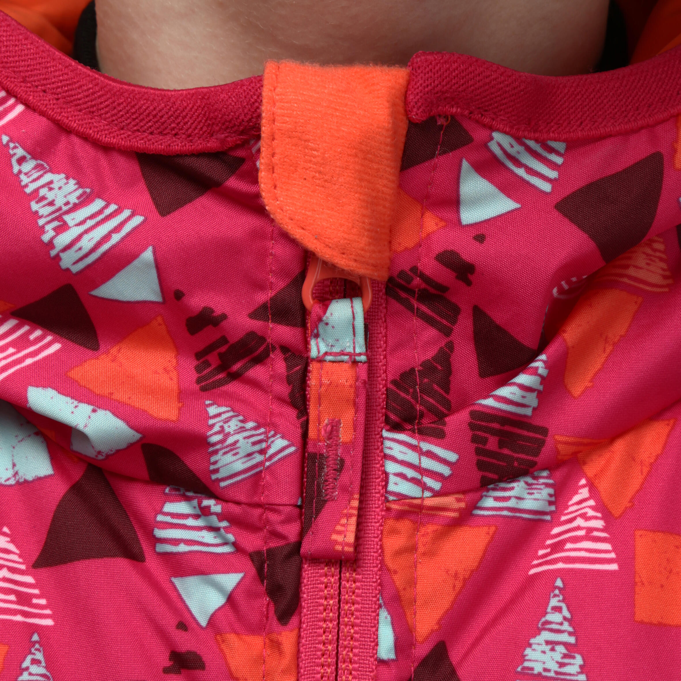 WarmReverse Girls' Reversible Ski Jacket - Orange/Print 14/19