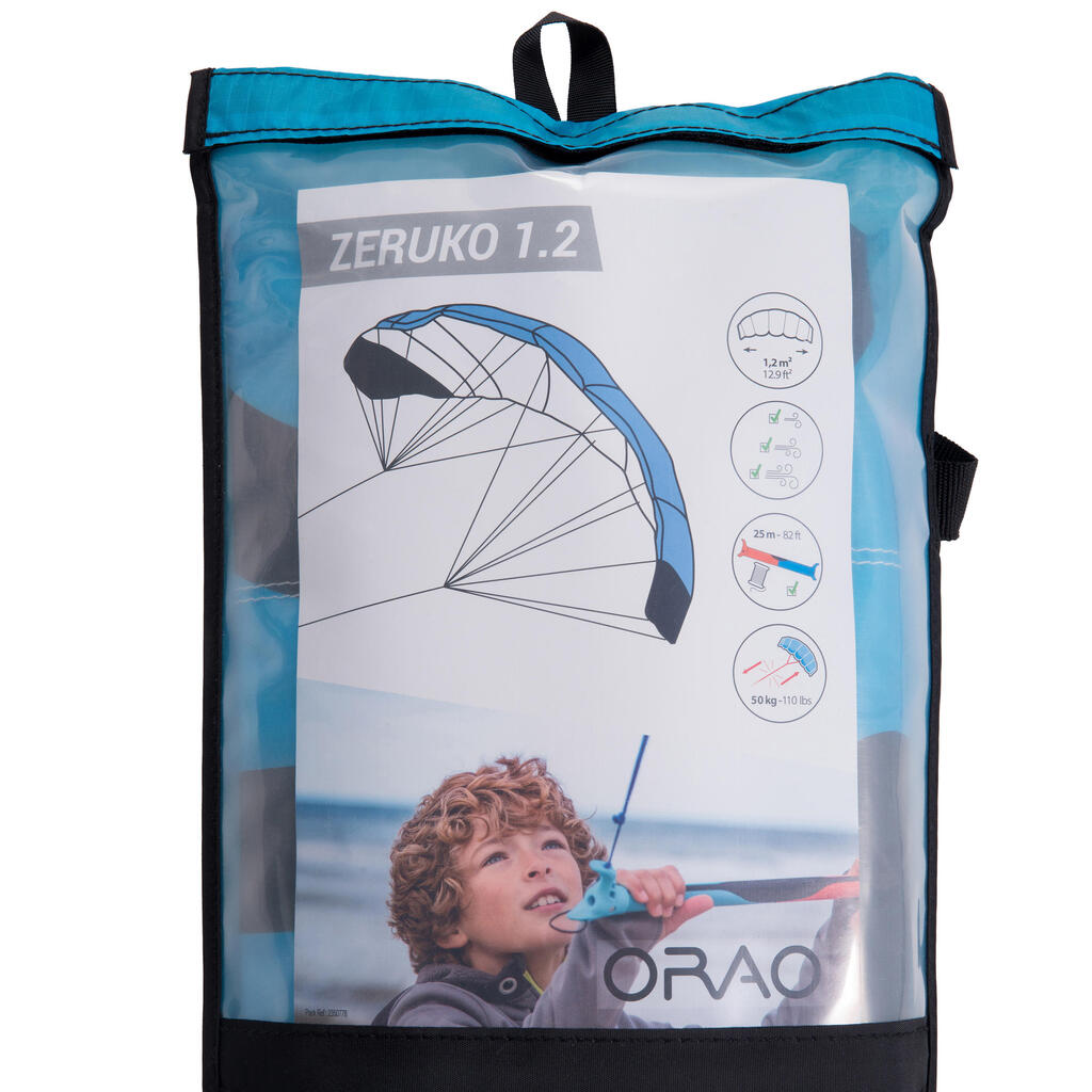 Traction Kite 1.2 m2 + Bar - Blue