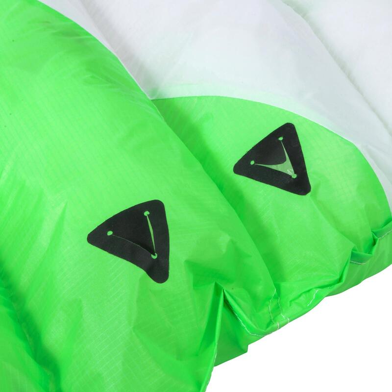 Aripă de tracţiune 1.9m2 + bară Verde fluo 