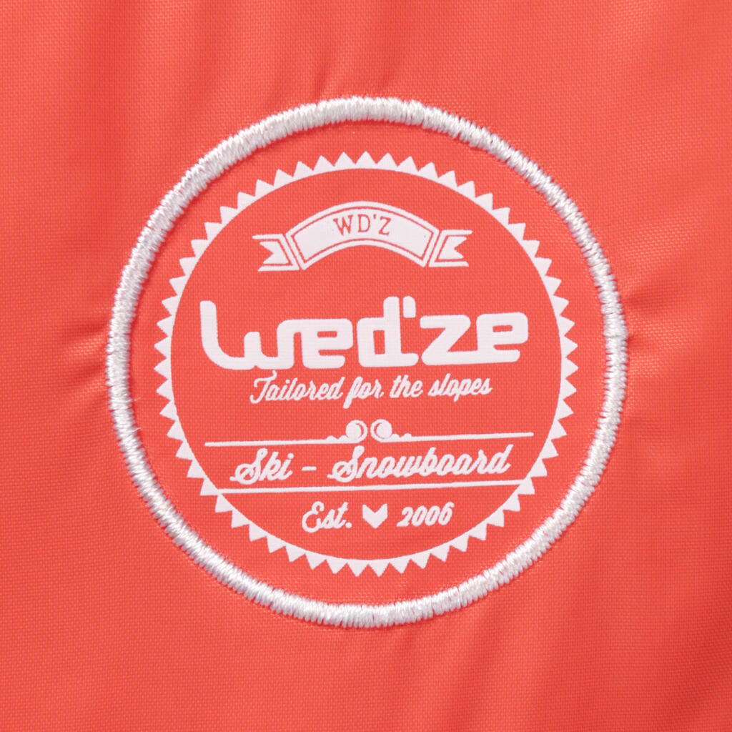 Wende-Skijacke Warm Kinder orange/gemustert orange/bedruckt