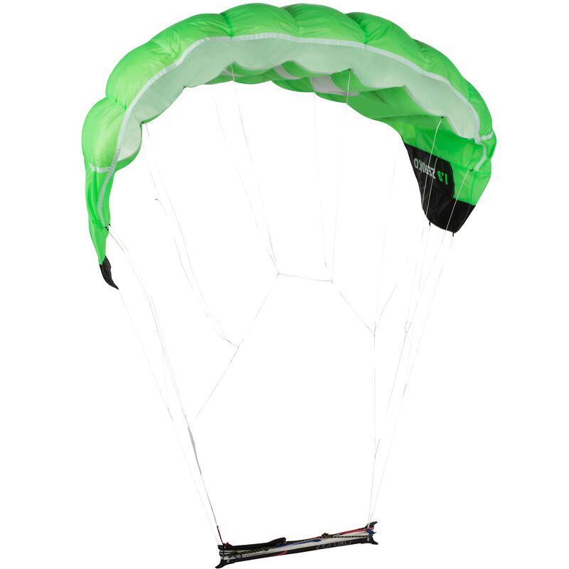 AILE DE TRACTION 1.9m2 + barre verte fluo