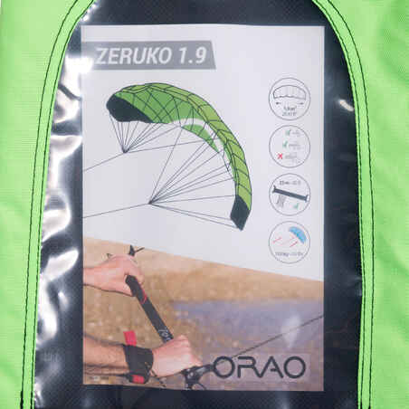 Traction Kite 1.9 m2 + Bar - Neon Green