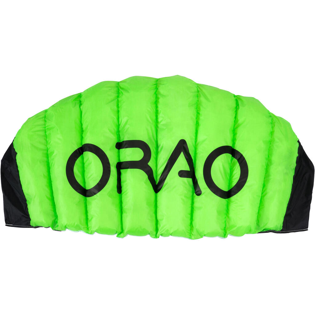 TRACTION KITE 0.6 m2 + Bar - Neon Green