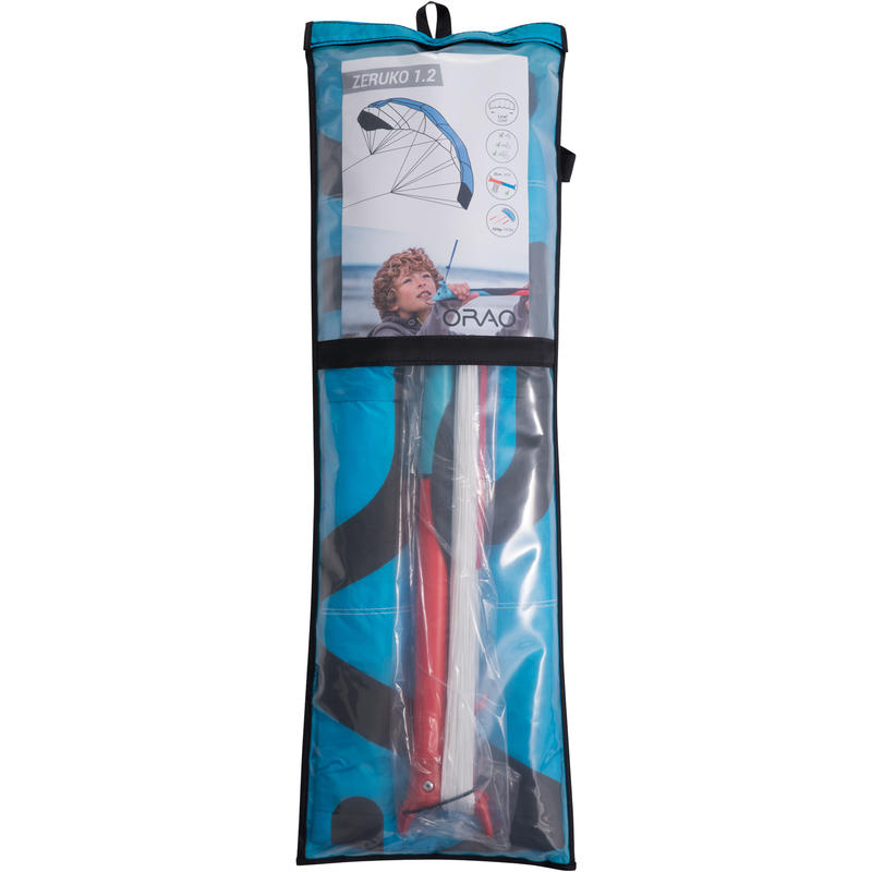 Traction Kite 1.2 m2 + Bar Blue Decathlon