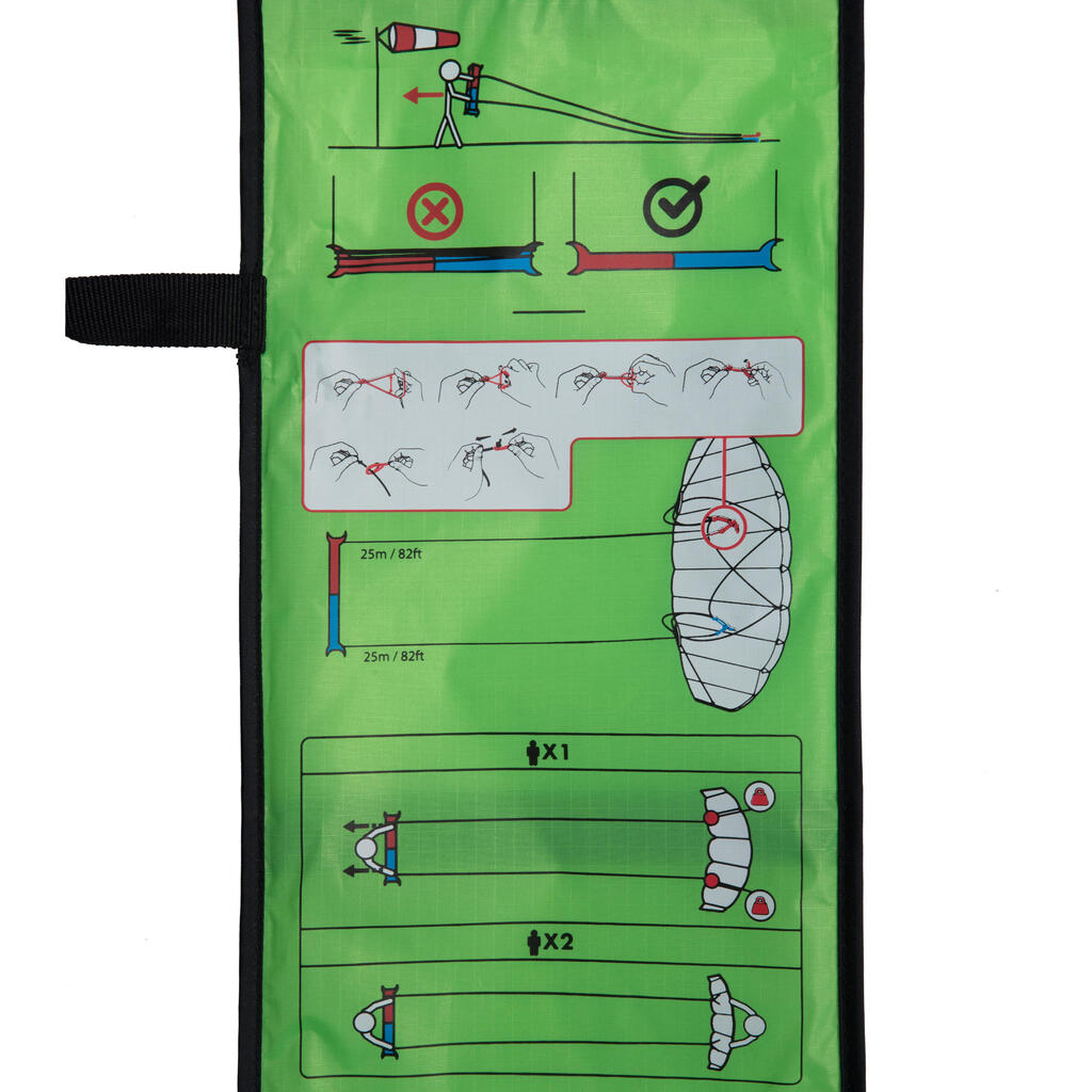 TRACTION KITE 0.6 m2 + Bar - Neon Green